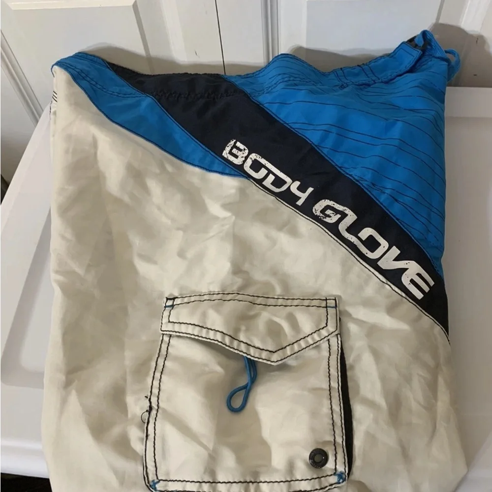 Body Glove Navy and White Swim Trunks‎ Sz 34